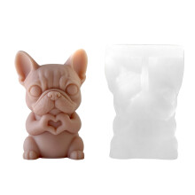 Woondecoratie Bulldog siliconen kaarsvorm voor handgemaakt-9