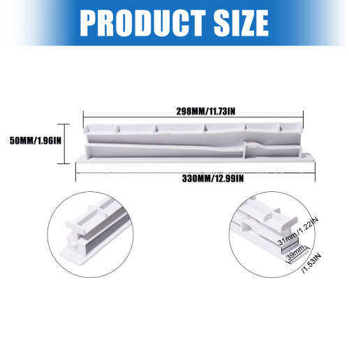 High Strength ABS Plastic Refrigerator Drawer Center Rail 12.8 2