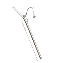 Paille de pêche amusante en acier inoxydable, pour-célibataire