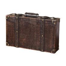 Sturdy Retro Wooden Storage Box with Reinforced-brown large