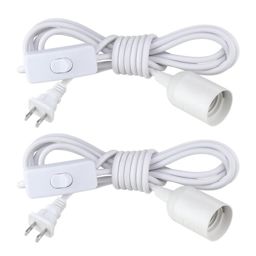 Set de 2 becuri suspendate cu priză E26/E27
