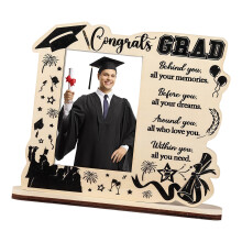 Graduation Photo Frame Wooden Keepsakes Display with-Y
