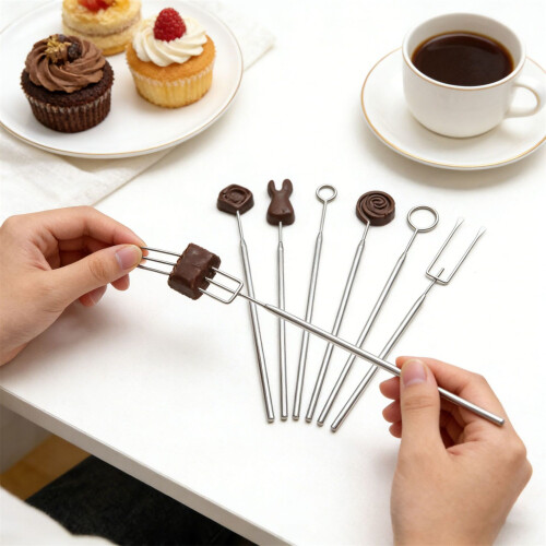 6Pcs Multipurpose Stainless Steel Forks Set Great For Cheese And 1