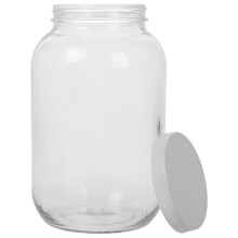 Glazen voorraadpot met brede opening, 1 gallon (ca. 3,8 liter), inclusief deksel.