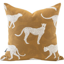 Kussenhoes met luipaardprint van chenille jacquard, 20x20 inch