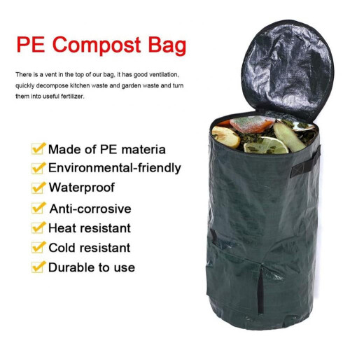 Recipient de compost pliabil de 34 de galoane cu curea de umăr 2