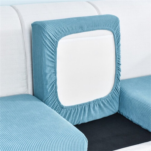 Housse extensible pour méridienne bleue 1 place