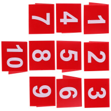Numéros de table en acrylique double face, lot de 10