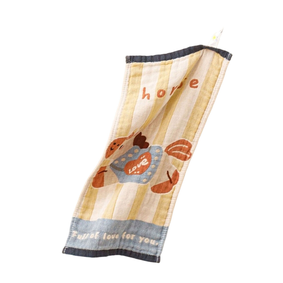 Cartoon Horse Pattern Baby Face Towel Soft Absorbing Drool-D
