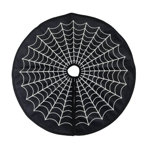 Φούστα δέντρου για το Halloween, στρογγυλό σχέδιο ιστού αράχνης