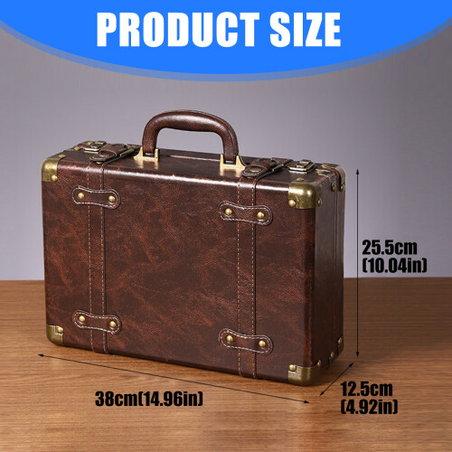 Multi Functional Wooden Storage Chest with Faux Leather Handle 2