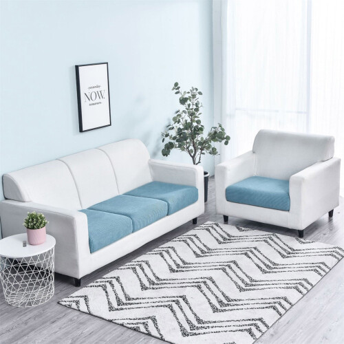 Housse extensible pour méridienne bleue 1 place 1