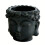 Buddhas Head Figurine Flower Pot Planter With Drainage-Gray 1