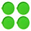 Assorted Color Silicone Replacement Lid 4 Piece Glass-Green 1