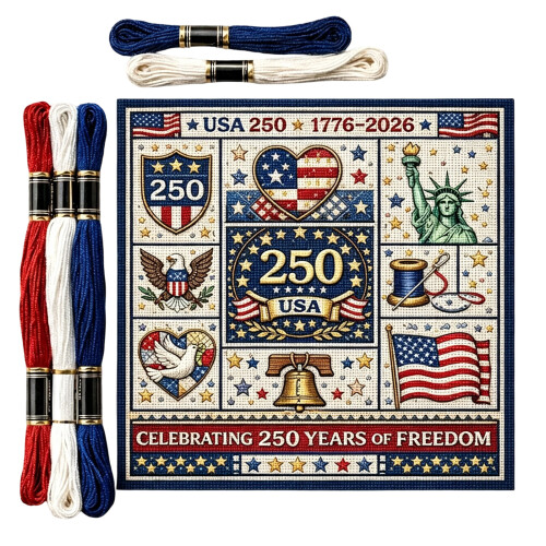 250Th Anniversary Polyester Stitching Set For Home Decoration