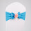 5Pcs Elastic Chair Back Bowknot Tie With Artificial-lake blue 7