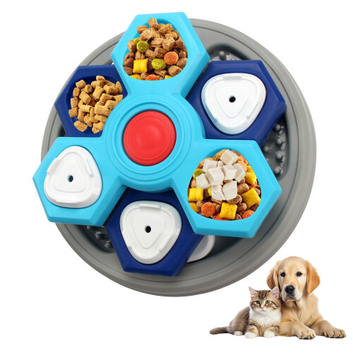 3 Level Turning Slow Eating Dish For Small Medium Breeds-landi 2