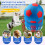 Shepherd Dog Herding Ball With Bouncing-Yellow and blue colo 7