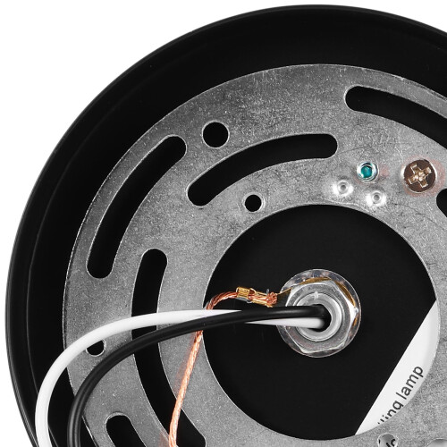Portalampada a vite E26 nero con base in metallo 1