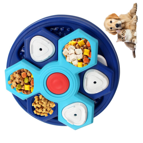 3 Level Turning Slow Eating Dish For Small Medium Breeds-landi