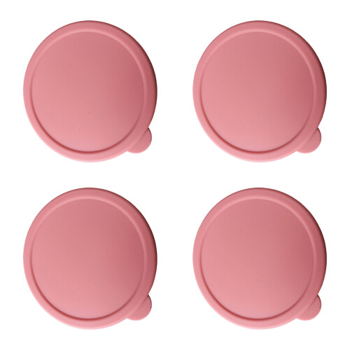 Couvercle de pot en Silicone polyvalent, ensemble de 4-rose