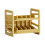 Stylish Bamboos Rolling Cats Food Storage Bin 2 Layer Stackable 1