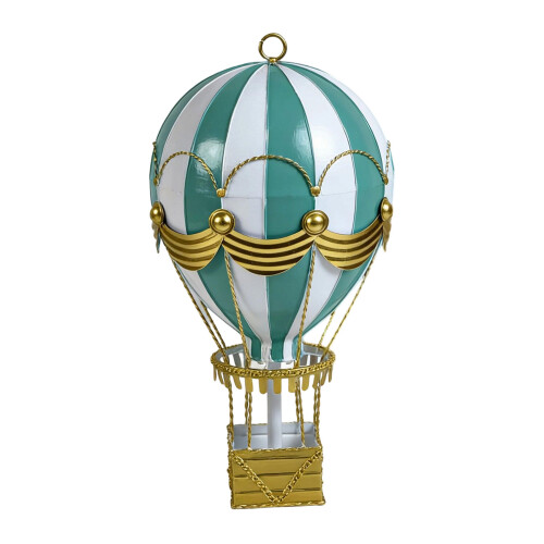 Figurine de montgolfière décorée, ajout durable à la-bleu lac