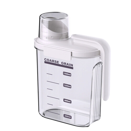 Elegant See Through Food Preserver With Locking Top And-White