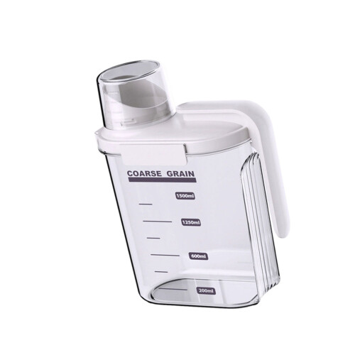 Medium Size Long Handle Kitchen Storage Container For-White