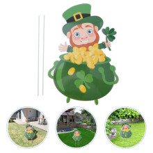 St. Patricks Day havepæl, plastik, 5 cm