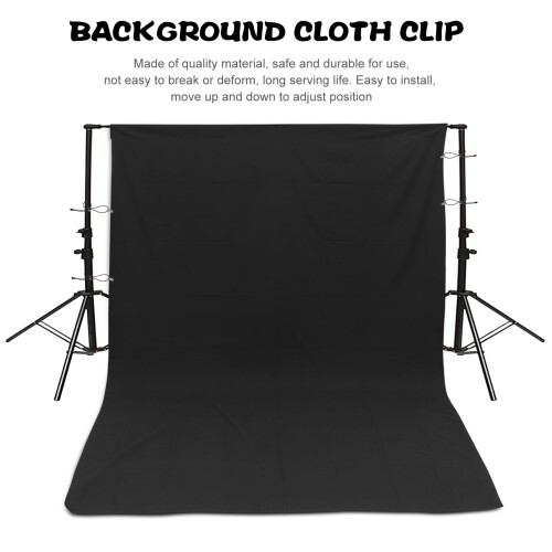 12-Piece Black Photography Backdrop Clips 1