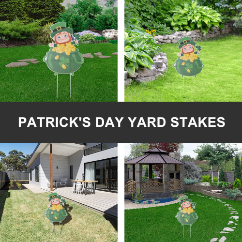 St. Patricks Day havepæl, plastik, 5 cm 2