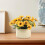 Bouquet di girasoli artificiali con steli - Giallo 1