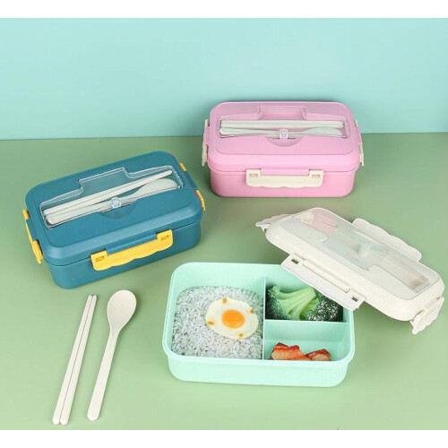 Harpi lunch box microwaveable plastic 3-compartment 2