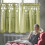 Navy Blue Polyester Cafe Curtain 29x24 Inch 3