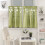 Navy Blue Polyester Cafe Curtain 29x24 Inch 4