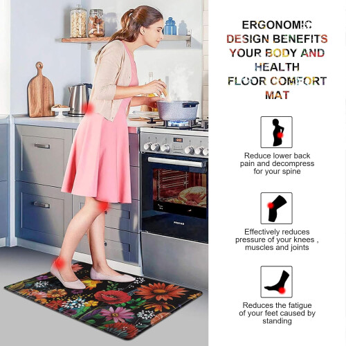 Tappetini antifatica da cucina 45x76 cm + 45x122 cm (2 pezzi) 2