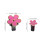 Metall Daisy bilventilationsklämmor set 2