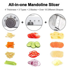 18 Types Adjustable Mandoline Slicer Stainless Steel Vegetable Julienner Grater Onion Potato Slicer Cutter