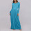 Women Long Sleeve Loose Plain Plus Size Maxi-royal blue S 6
