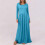 Women Long Sleeve Loose Plain Plus Size Maxi-royal blue S 7