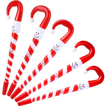 Candy Cane Pens Blue Ink 24 Pack Christmas Decor