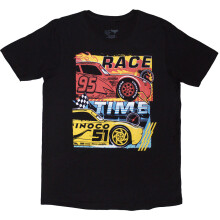 (XXL, Black) Disney Cars Race Time T Shirt