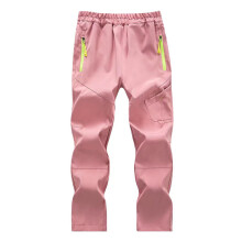 Kids' Waterproof Ski Pants, Fleece-Lined, Pink, Size 7-8Y