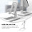 Justerbar tabletholder til skrivebord – hvid, ABS og metal 3