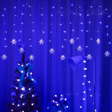 LED Snowflake Curtain Lights 96 LED 3.5m IP44