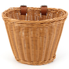 Handvävd PE-cykelkorg framtill, justerbar, 21x16x16cm