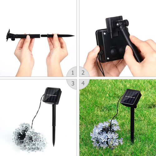 DESIN Solar Flower String Lights 22.96ft 50 LED 1
