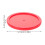 6 Red Plastic Table Hockey Pucks 5.1 cm 2