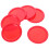 6 Red Plastic Table Hockey Pucks 5.1 cm 5